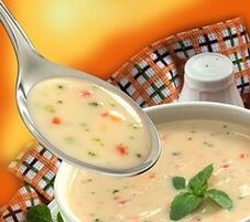 sopa de cereales viscosa para la gastritis